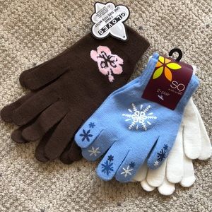 Ladies Knit Gloves (3 pairs)